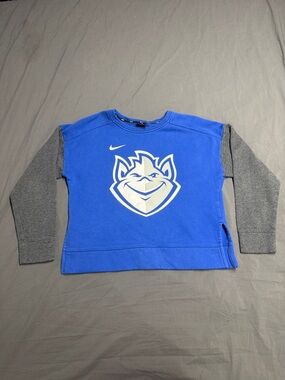 Saint Louis University Billikens SLU Nike Royal Blue & Gray Sweatshirt